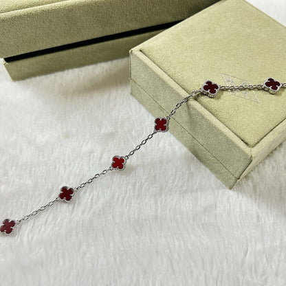 [Bijoux de luxe] Bracelet en agate rouge à six motifs