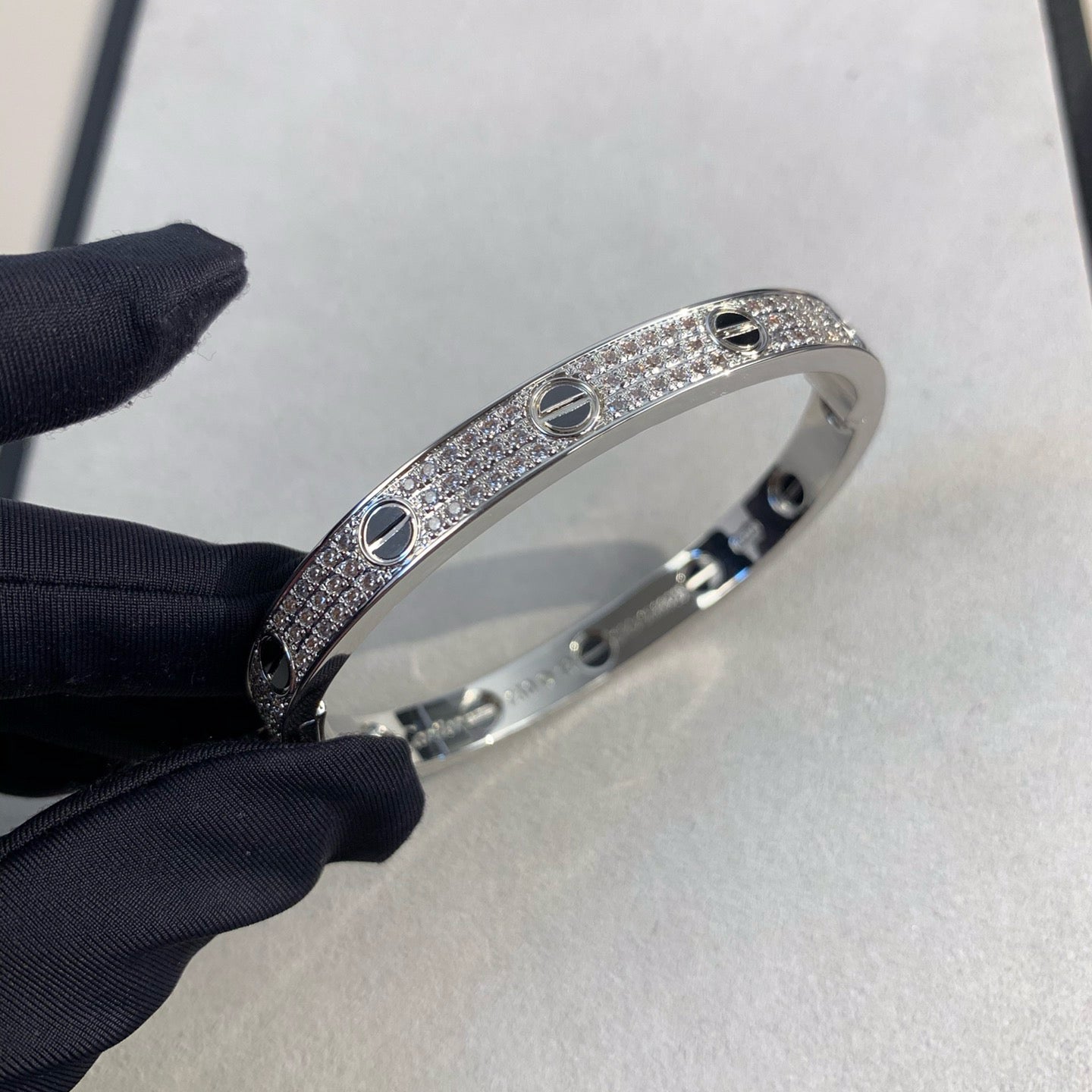 [Luxe Jewelry]LOVE BRACELET 6.1MM DIAMOND-PAVED CERAMIC