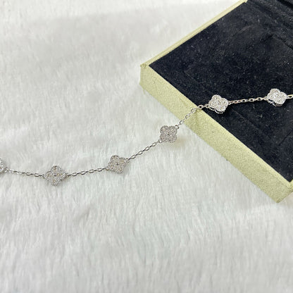 [Bijoux de luxe] Bracelet diamant à 6 motifs de trèfle