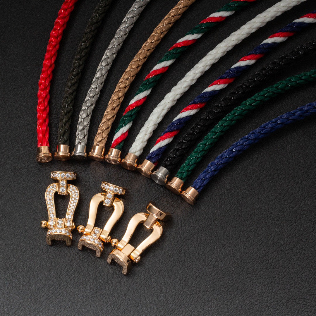 [Bijoux de luxe] BRACELET FORCE LARGE FER À CHEVAL SANS DIAMANT OR