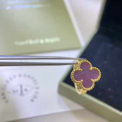 [Bijoux de luxe] BAGUE TRÈFLE VIOLET