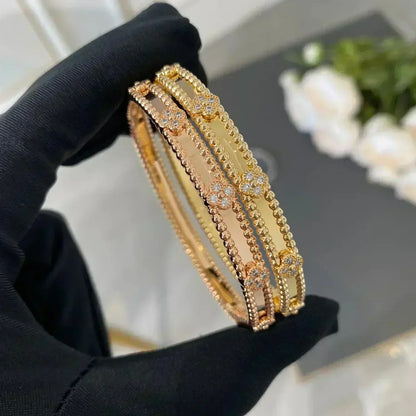 [Luxe Jewelry]CLOVER BRACELET 4MM DIAMONDS
