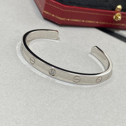 [Bijoux de luxe] Bracelet Love 6,1 mm 1 diamant manchette ouverte 