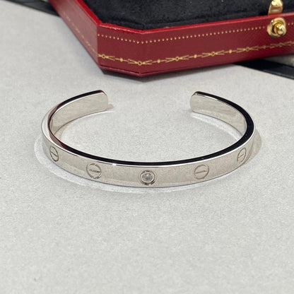 [Bijoux de luxe] Bracelet Love 6,1 mm 1 diamant manchette ouverte 