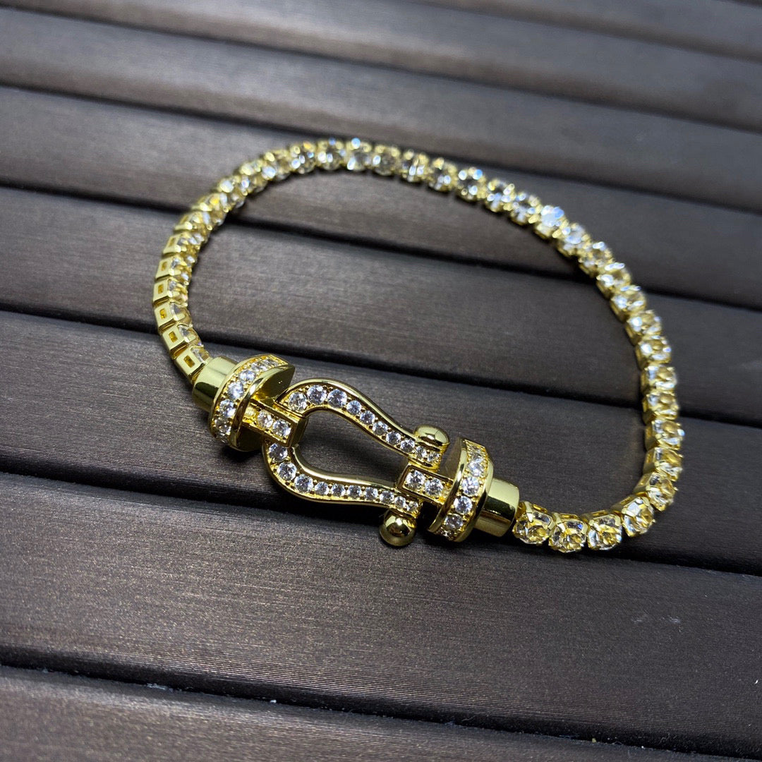[Luxe Jewelry]FORCE  HORSESHOE  DIAMOND TENNIS BRACELET