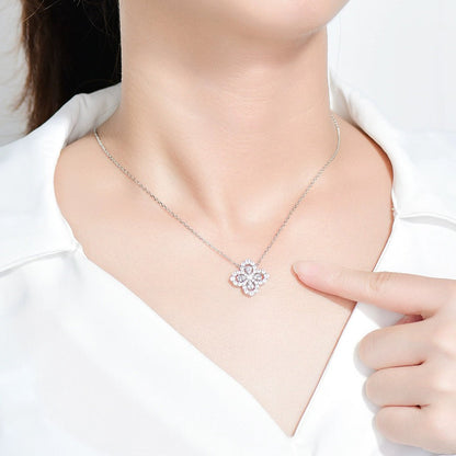 [Luxe Jewelry]LOOP NECKLACE FULL MOTIF DIAMOND 16MM MULTIPLE COLORS