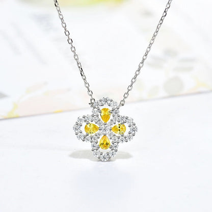 [Luxe Jewelry]LOOP NECKLACE FULL MOTIF DIAMOND 16MM MULTIPLE COLORS
