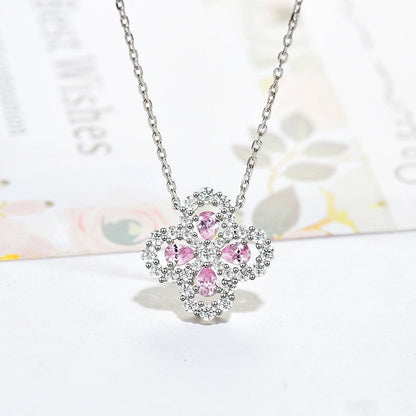 [Luxe Jewelry]LOOP NECKLACE FULL MOTIF DIAMOND 16MM MULTIPLE COLORS