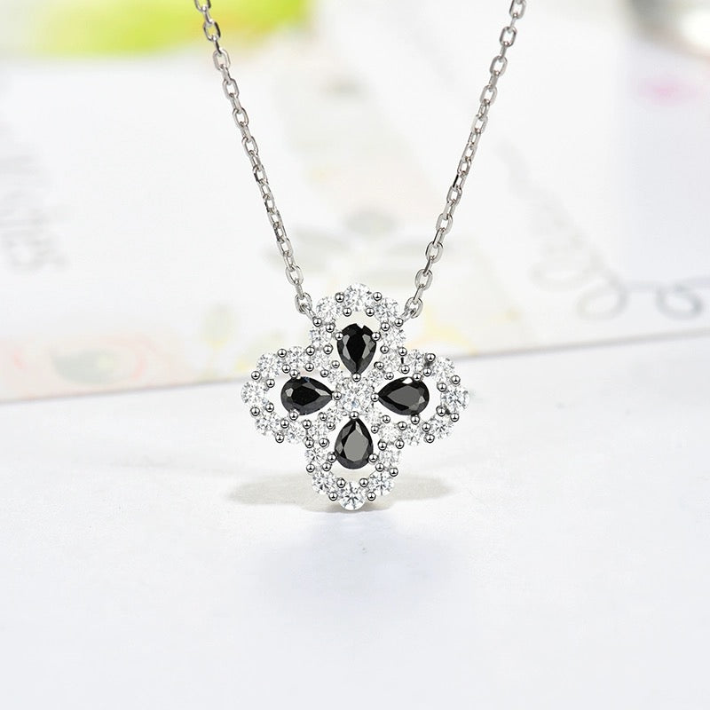 [Luxe Jewelry]LOOP NECKLACE FULL MOTIF DIAMOND 16MM MULTIPLE COLORS
