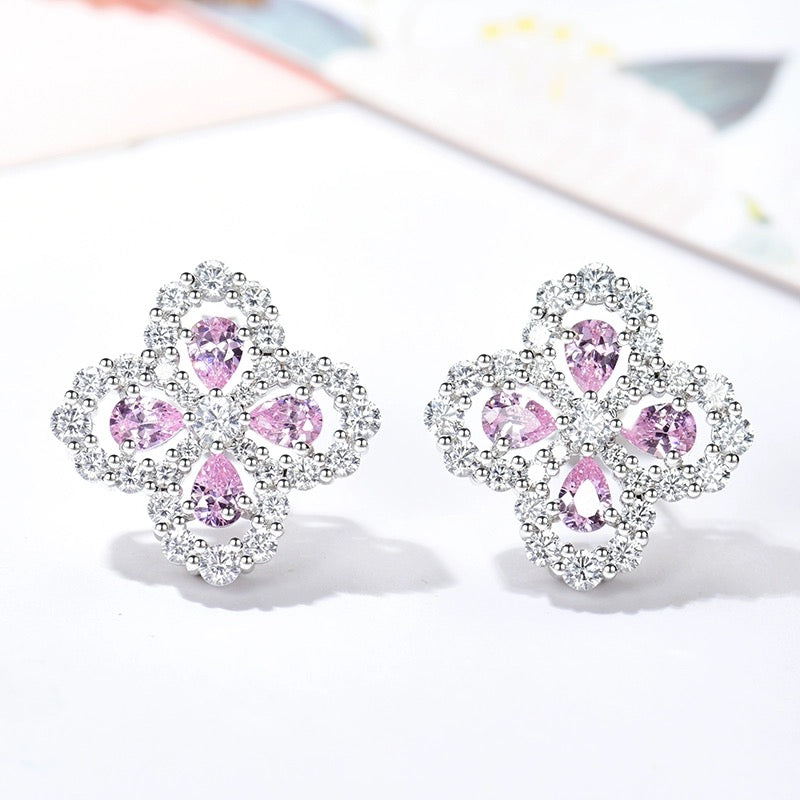 [Luxe Jewelry]LOOP EARRINGS FULL MOTIF DIAMOND 16MM