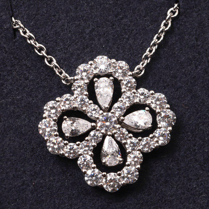 [Luxe Jewelry]LOOP NECKLACE FULL MOTIF DIAMOND 16MM MULTIPLE COLORS