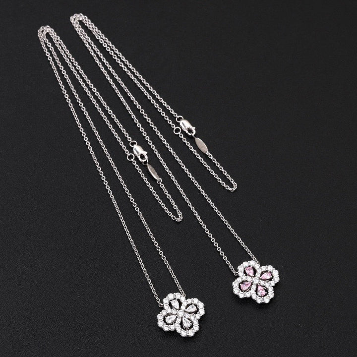 [Luxe Jewelry]LOOP NECKLACE FULL MOTIF DIAMOND 16MM MULTIPLE COLORS