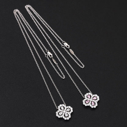 [Luxe Jewelry]LOOP NECKLACE FULL MOTIF DIAMOND 16MM MULTIPLE COLORS
