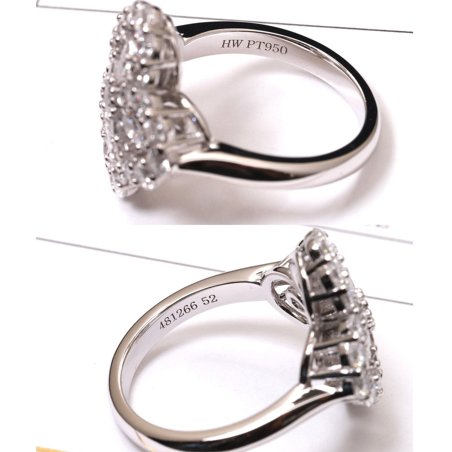 [Bijoux de luxe] BAGUE BOUCLE MOTIF COMPLET DIAMANT 16MM ARGENT