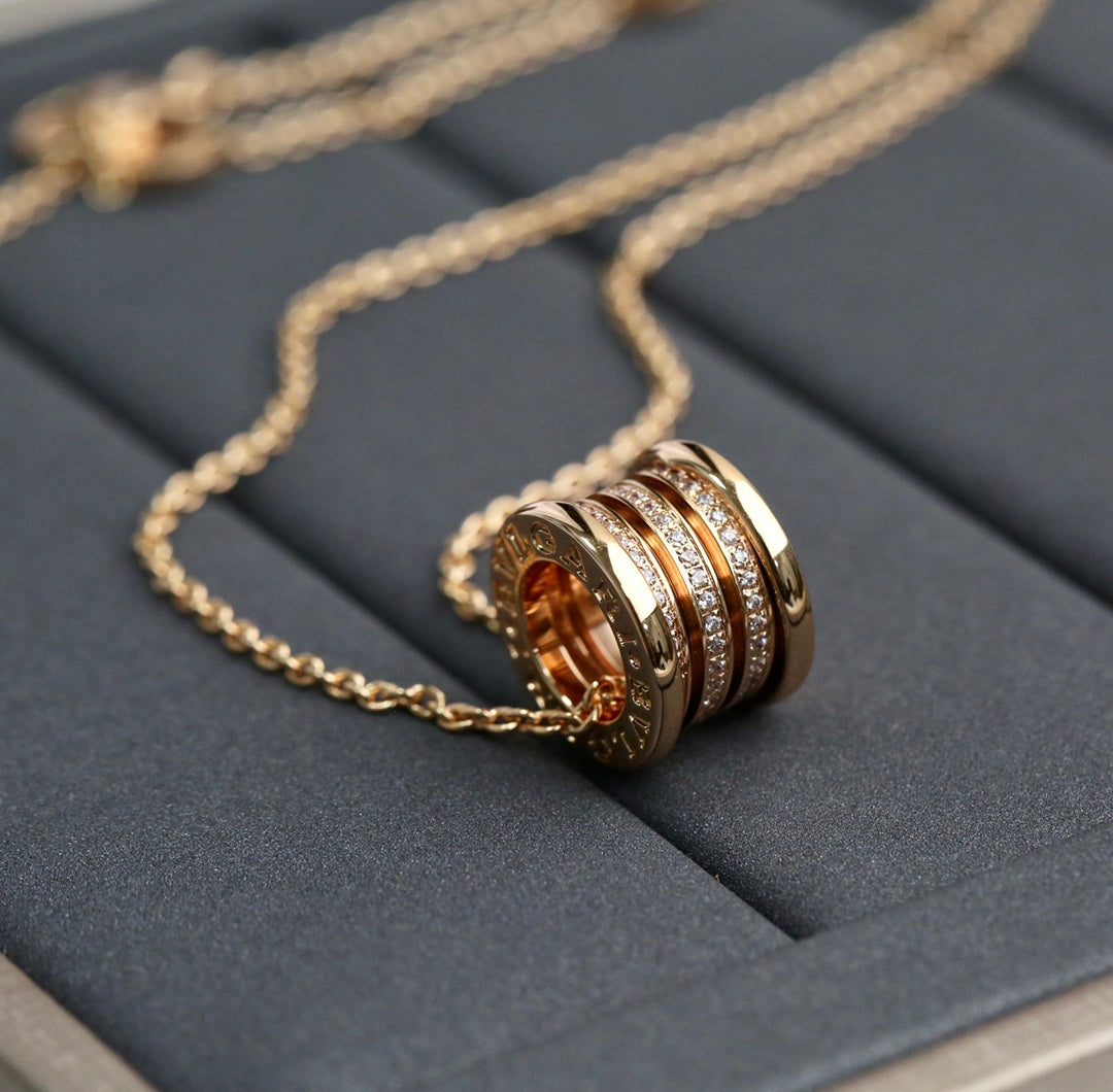 [Luxe Jewelry]ZERO 1 PINK GOLD DIAMOND NECKLACE