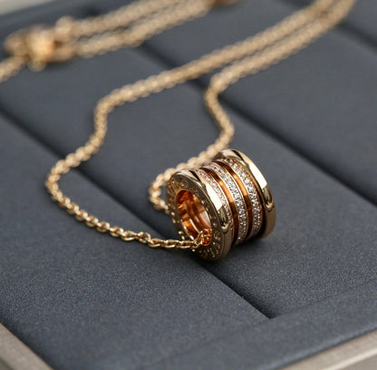 [Luxe Jewelry]ZERO 1 PINK GOLD DIAMOND NECKLACE