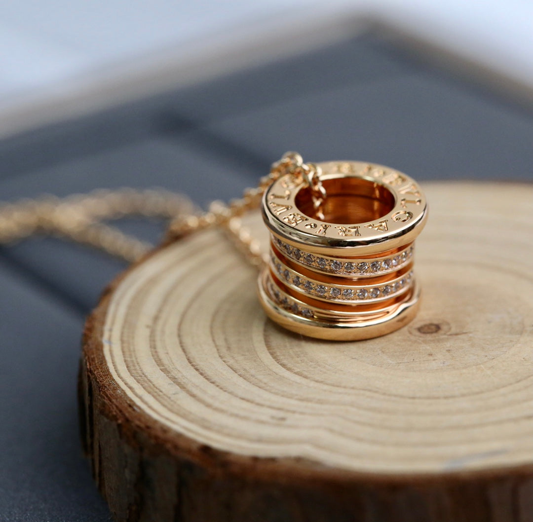 [Luxe Jewelry]ZERO 1 PINK GOLD DIAMOND NECKLACE