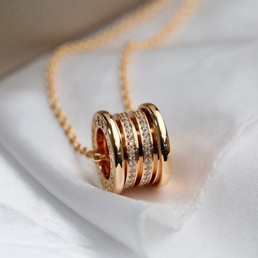 [Luxe Jewelry]ZERO 1 PINK GOLD DIAMOND NECKLACE
