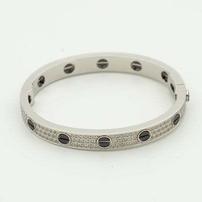 [Luxe Jewelry]LOVE BRACELET 6.1MM DIAMOND-PAVED CERAMIC