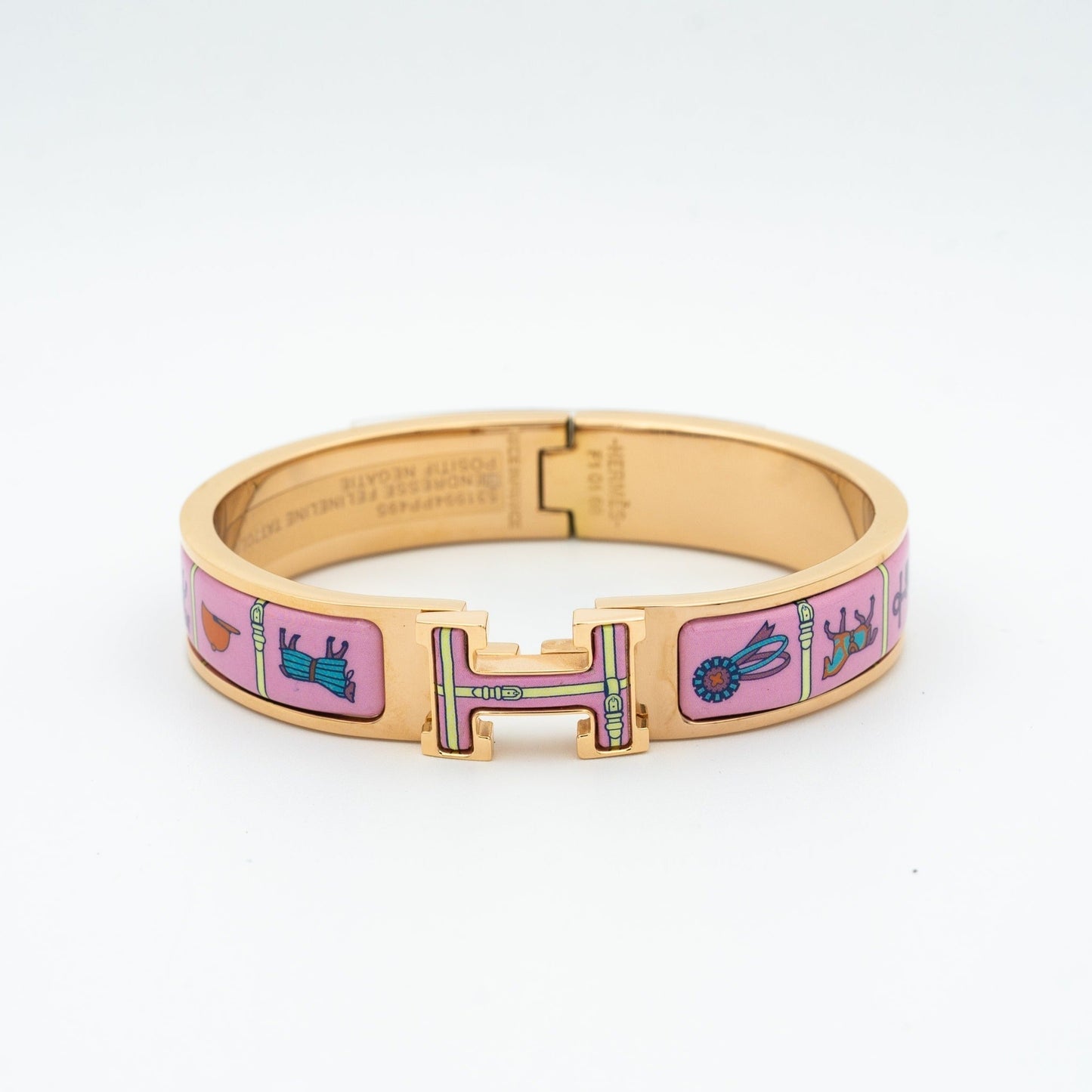 [Luxe Jewelry]H PINK GOLD BRACELET PINK CERAMIC