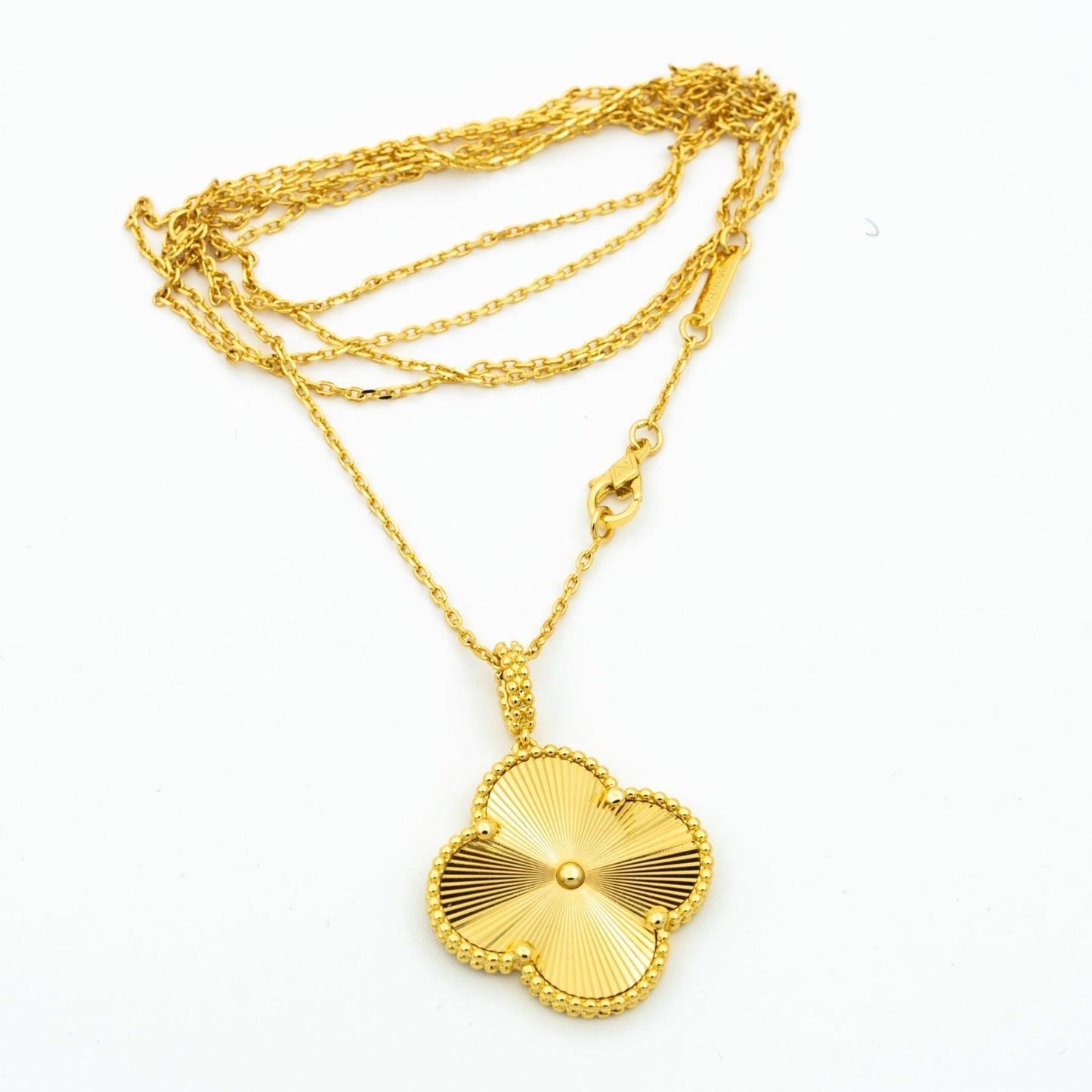 [Luxe Jewelry]CLOVER 25MM PEDANT NECKLACE GOLD