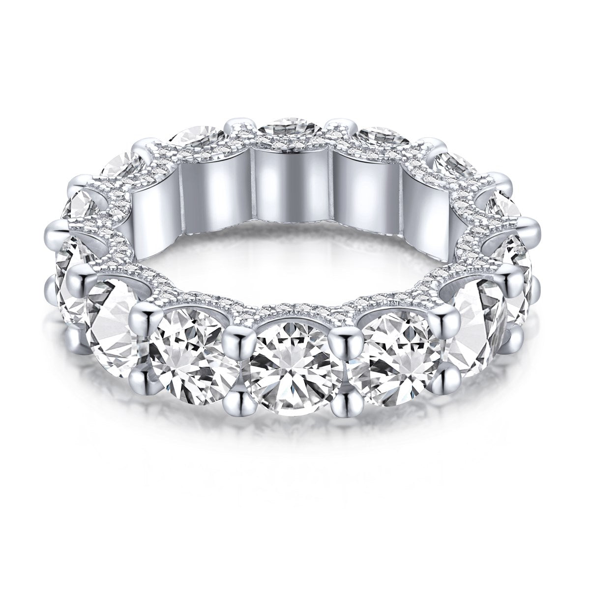 [Luxe Jewelry]Gorgeous Round Cut Tennis Ring