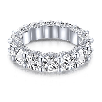 [Luxe Jewelry]Gorgeous Round Cut Tennis Ring