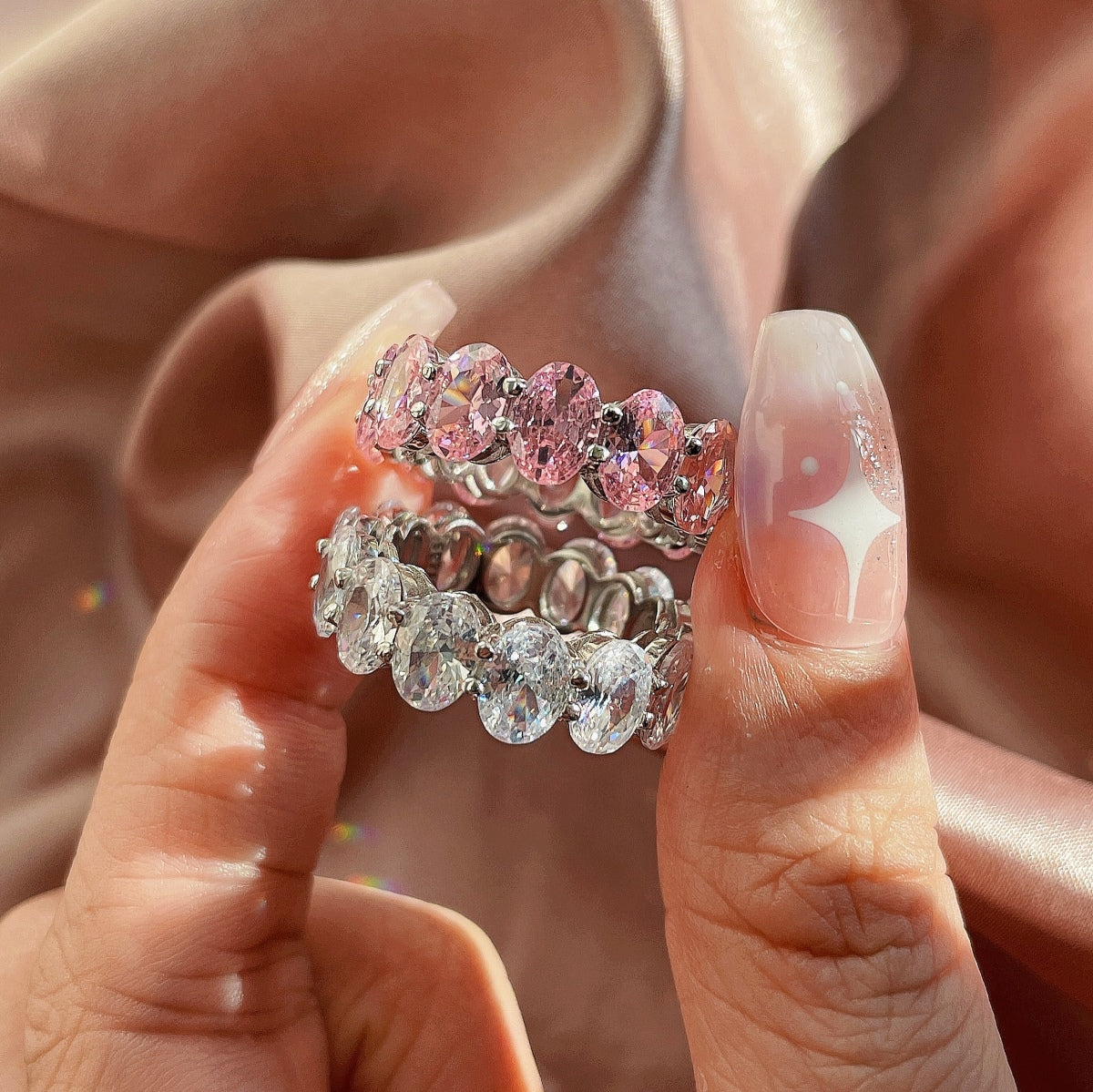 [Luxe Jewelry]Dainty Elongated Cushion Cut Tennis Ring