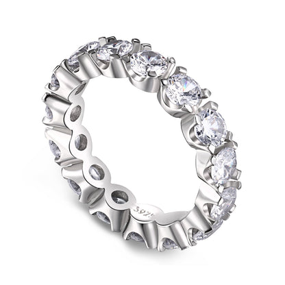 [Luxe Jewelry]Eternity Round Cut Tennis Ring