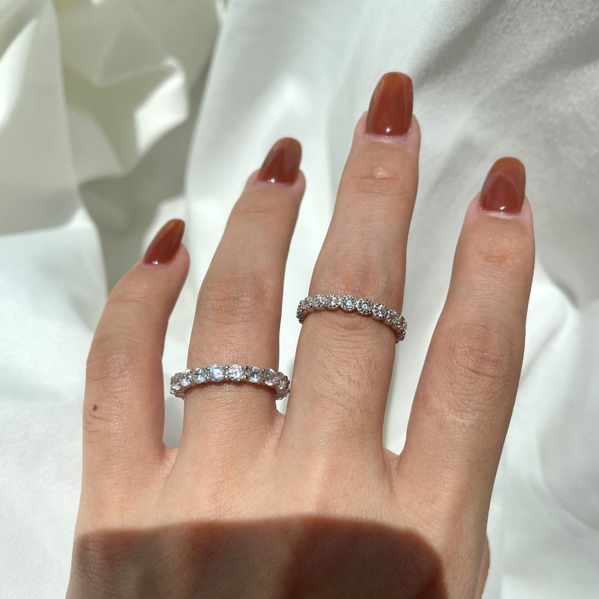 [Luxe Jewelry]Sparkling Round Cut Tennis Ring