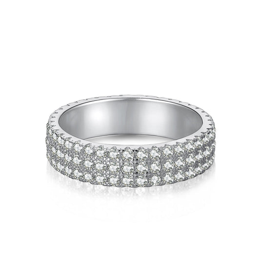 [Luxe Jewelry]Dainty Round Cut Tennis Ring
