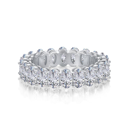 [Luxe Jewelry]Ornate Oval Cut Tennis Ring