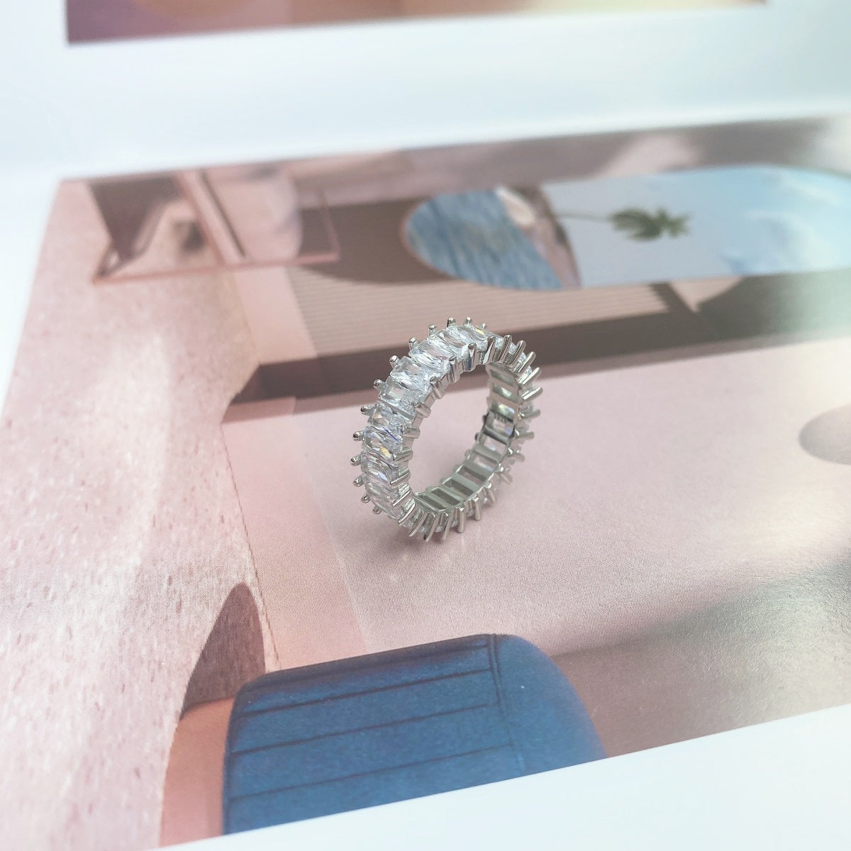 [Luxe Jewelry]Unique Colorful Radiant Cut RIng