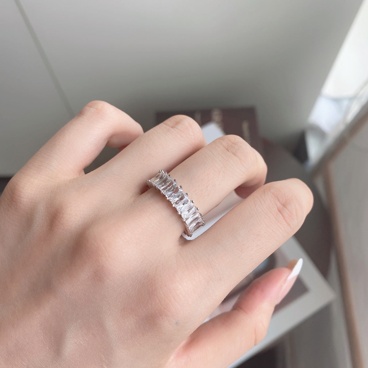 [Luxe Jewelry]Unique Colorful Radiant Cut RIng