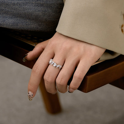 [Luxe Jewelry]Delicate Multi Cut Ring