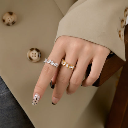 [Luxe Jewelry]Delicate Multi Cut Ring