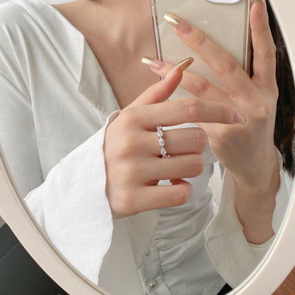 [Luxe Jewelry]Exquisite Pear Cut Tennis Ring