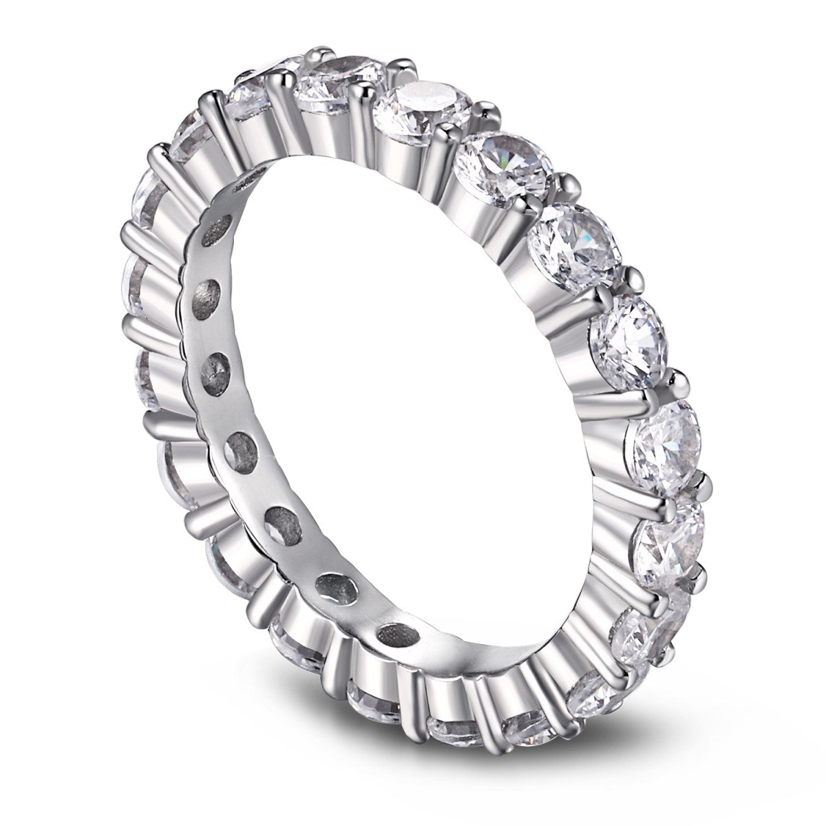 [Luxe Jewelry]Sparkling Round Cut Tennis Ring