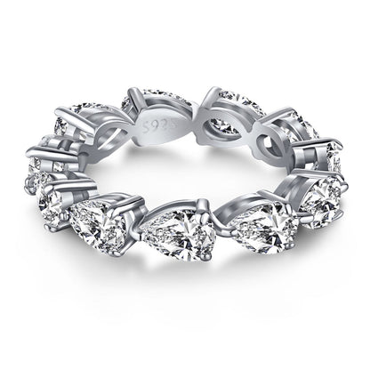 [Luxe Jewelry]Exquisite Pear Cut Tennis Ring