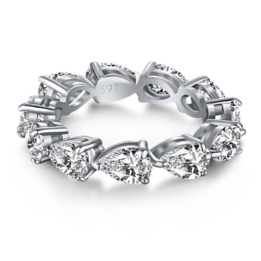 [Luxe Jewelry]Exquisite Pear Cut Tennis Ring