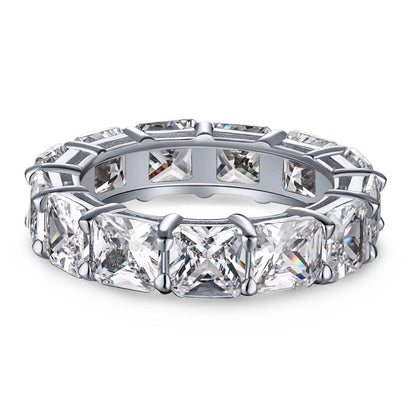[Luxe Jewelry]Elegant Princess Cut Tennis Ring