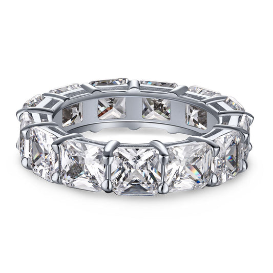 [Luxe Jewelry]Elegant Princess Cut Tennis Ring