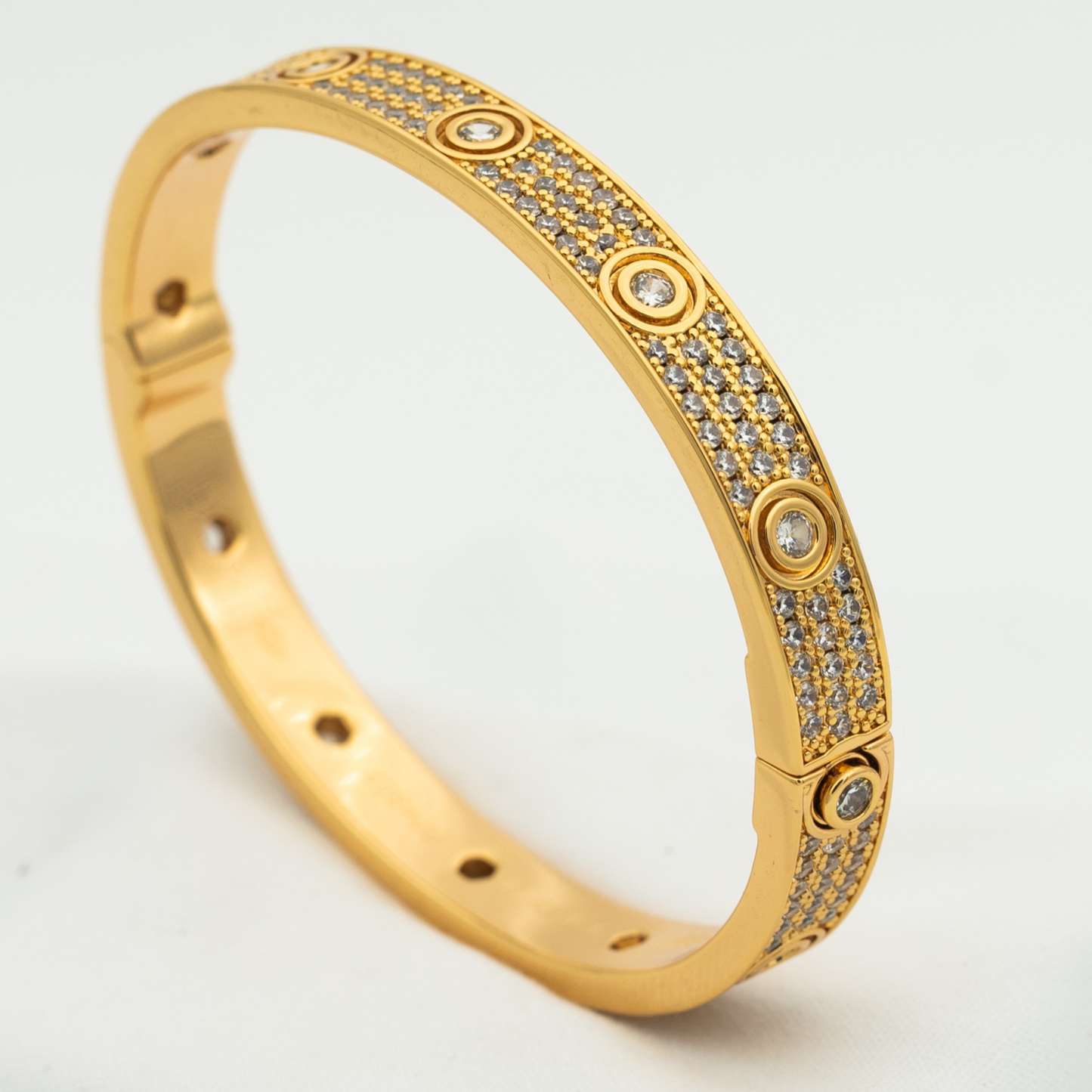 [Luxe Jewelry]LOVE BRACELET 6.1MM DIAMOND-PAVED 10 BIG DIAMONDS
