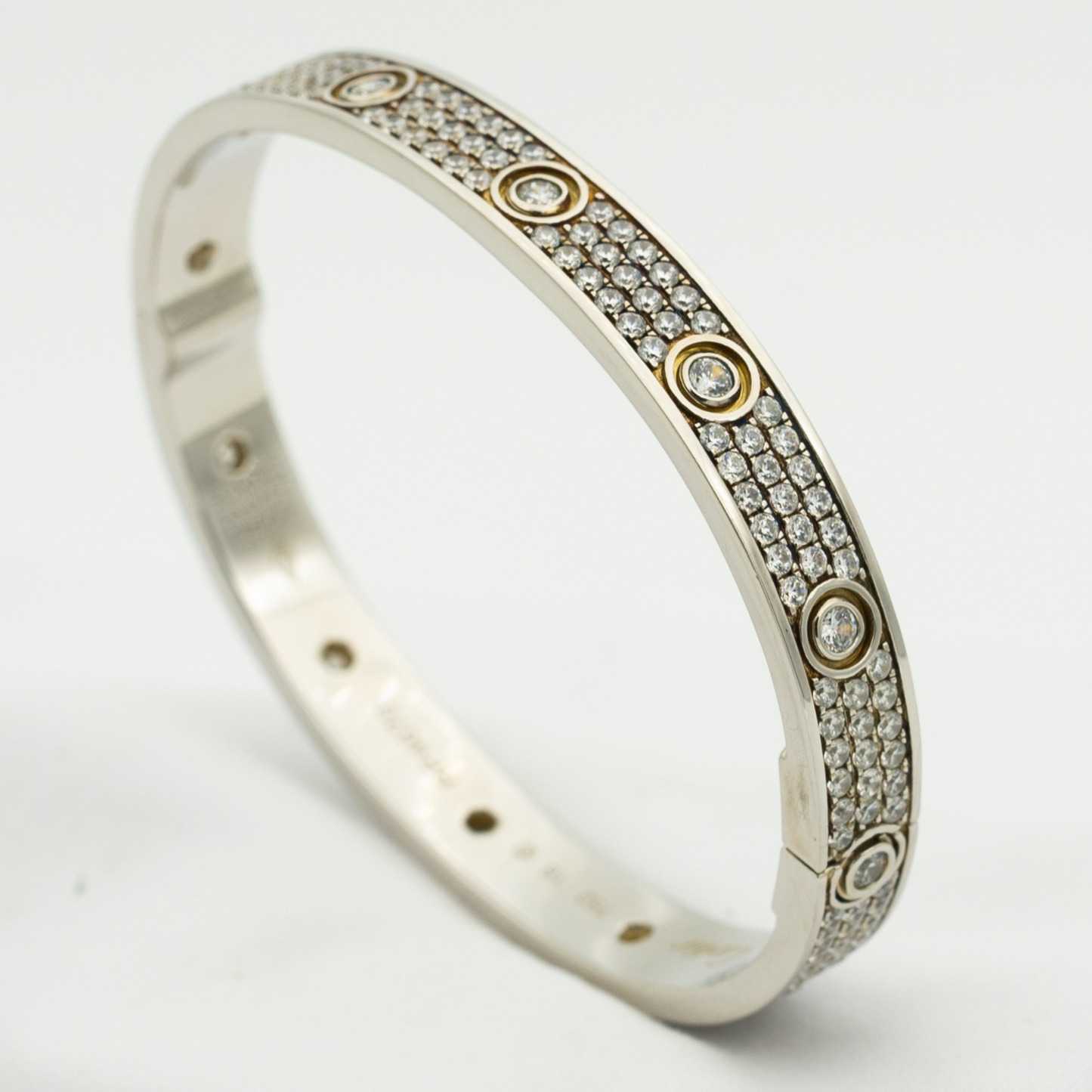 [Luxe Jewelry]LOVE BRACELET 6.1MM DIAMOND-PAVED 10 BIG DIAMONDS