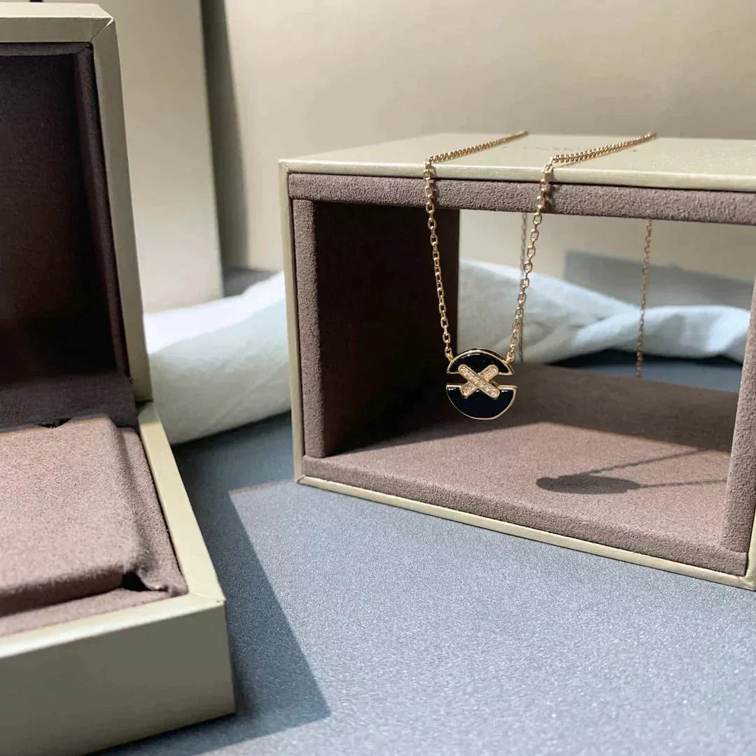 [Luxe Jewelry]JEUX DE ROSE GOLD DIAMOND NECKLACE