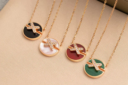 [Luxe Jewelry]JEUX DE ROSE GOLD DIAMOND NECKLACE