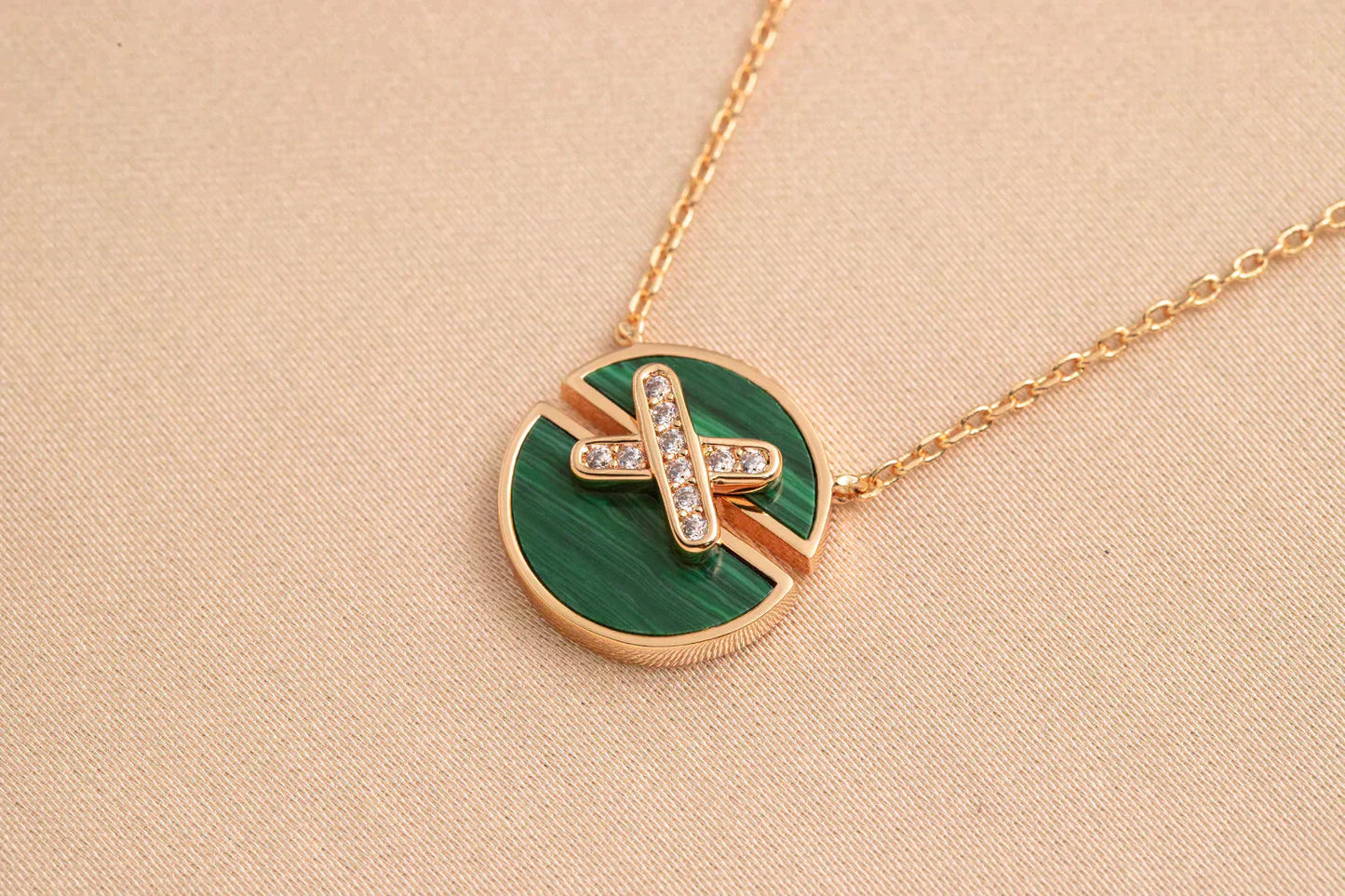 [Luxe Jewelry]JEUX DE ROSE GOLD DIAMOND NECKLACE