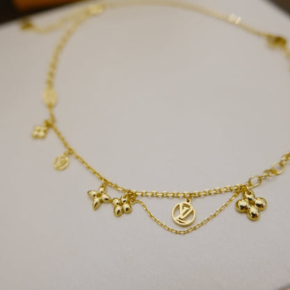 [Luxe Jewelry]BLOOMING SUPPLE NECKLACE BRASS