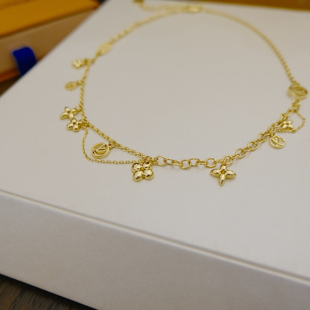 [Luxe Jewelry]BLOOMING SUPPLE NECKLACE BRASS
