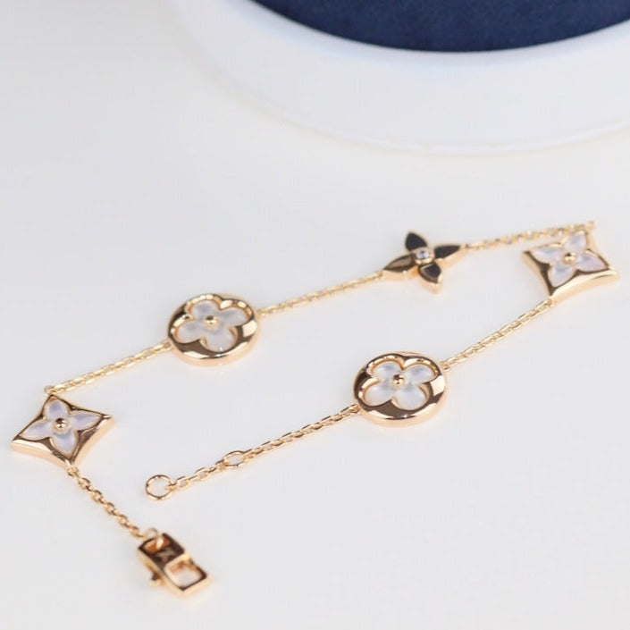 [Bijoux de luxe] Bracelet en forme de trèfle à feuilles